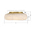 Crystorama Acme 1 Light 16" Flush/Semi Flush, Aged Brass/White