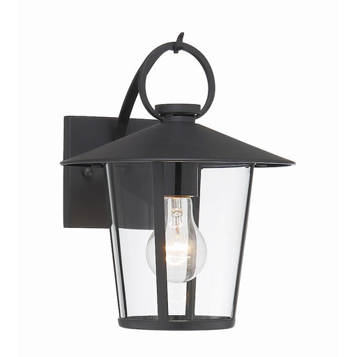 Crystorama Andover Outdoor Wall Mount, Matte Black