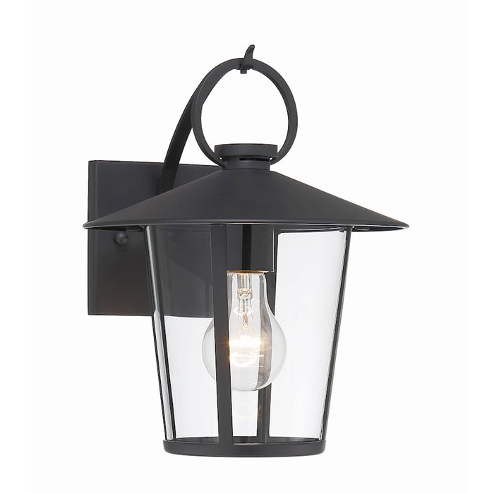 Crystorama Andover Outdoor Wall Mount, Matte Black