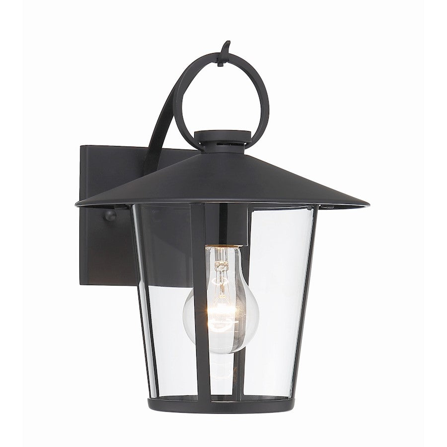 Crystorama Andover Outdoor Wall Mount, Matte Black