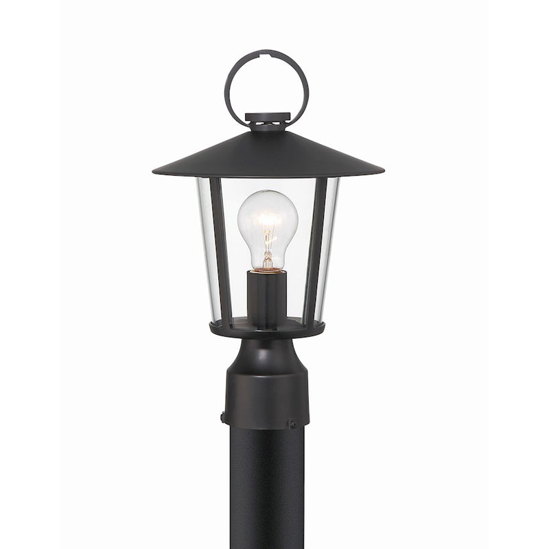 Crystorama Andover Outdoor Post Mount, Matte Black