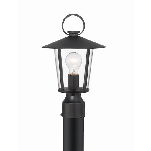Crystorama Andover Outdoor Post Mount, Matte Black