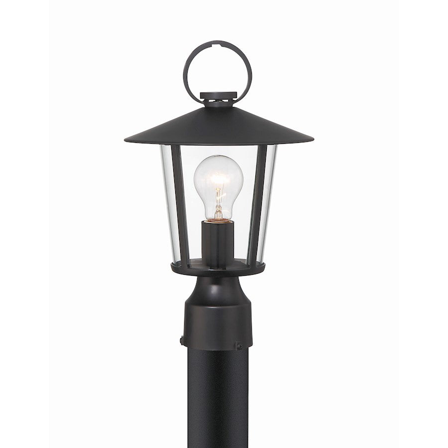 Crystorama Andover Outdoor Post Mount, Matte Black