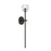 Crystorama Aragon 1 Light 4.5" Sconce, Matte Black/Clear