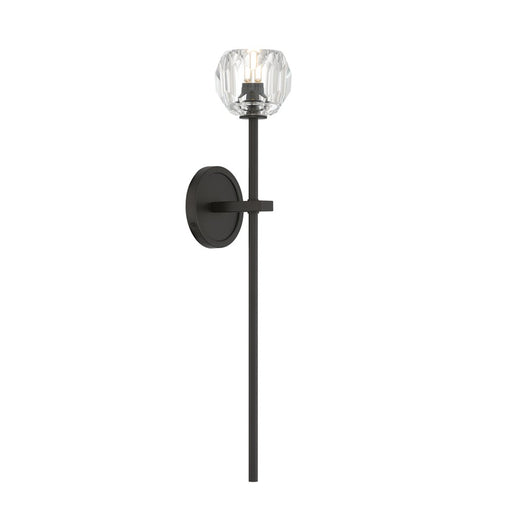 Crystorama Aragon 1 Light 4.5" Sconce, Matte Black/Clear - ARA-10261-MK