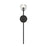 Crystorama Aragon 1 Light 4.5" Sconce, Matte Black/Clear