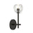 Crystorama Aragon 1 Light 4.5" Sconce, Matte Black/Clear
