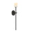 Crystorama Aragon 1 Light 4.5" Sconce, Matte Black/White
