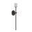 Crystorama Aragon 1 Light 4.5" Sconce, Matte Black/White