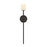 Crystorama Aragon 1 Light 4.5" Sconce, Matte Black/White