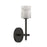 Crystorama Aragon 1 Light 4.5" Sconce, Matte Black/White