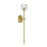 Crystorama Aragon 1 Light 4.5" Sconce, Soft Brass/Clear