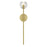 Crystorama Aragon 1 Light 4.5" Sconce, Soft Brass/Clear