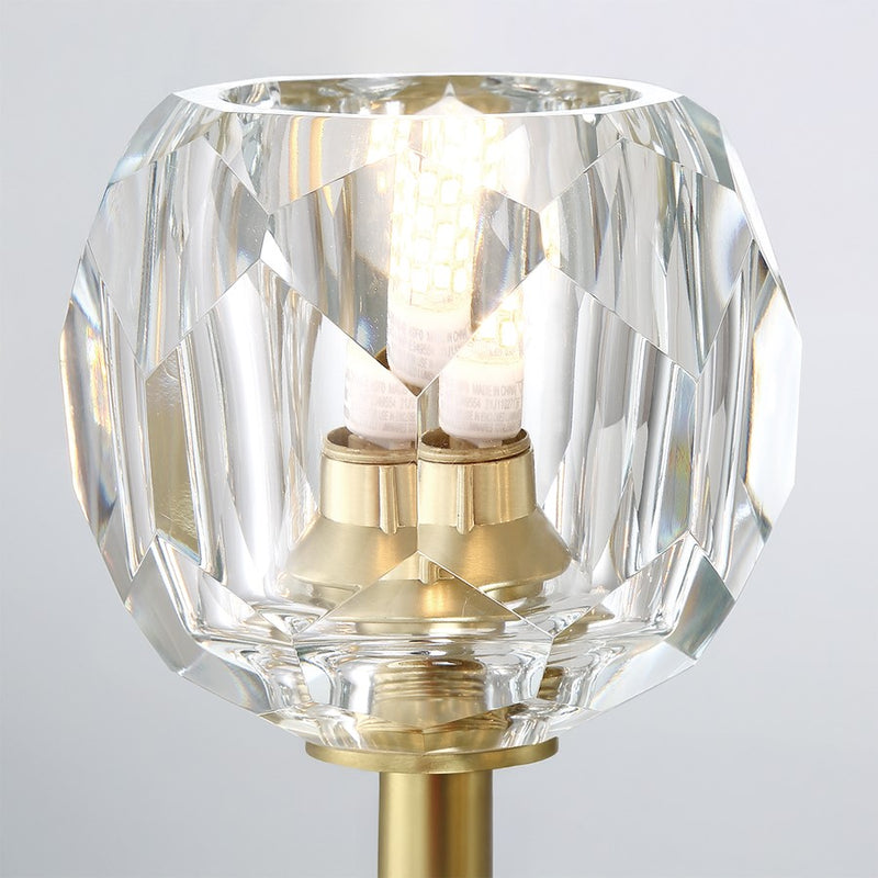 Crystorama Aragon 1 Light 4.5" Sconce, Soft Brass/Clear