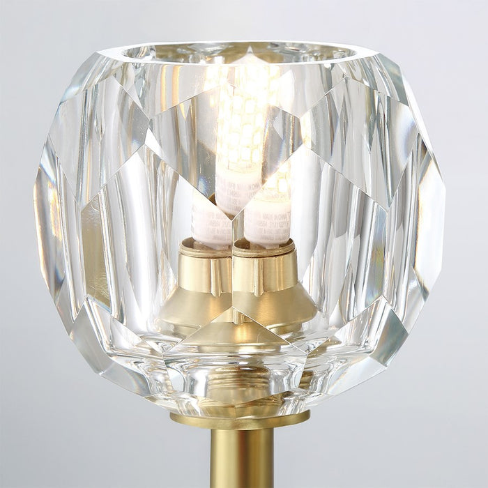 Crystorama Aragon 1 Light 4.5" Sconce, Soft Brass/Clear