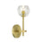 Crystorama Aragon 1 Light 4.5" Sconce, Soft Brass/Clear