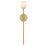 Crystorama Aragon 1 Light 4.5" Sconce, Soft Brass/White