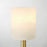 Crystorama Aragon 1 Light 4.5" Sconce, Soft Brass/White