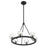 Crystorama Aragon 6 Light Chandelier, Matte Black/Clear