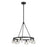 Crystorama Aragon 6 Light Chandelier, Matte Black/Clear