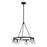 Crystorama Aragon 6 Light Chandelier, Matte Black/Clear