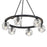 Crystorama Aragon 6 Light Chandelier, Matte Black/Clear