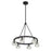 Crystorama Aragon 6 Light Chandelier, Matte Black/Clear