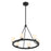 Crystorama Aragon 6 Light Chandelier, Matte Black/White