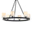 Crystorama Aragon 6 Light Chandelier, Matte Black/White