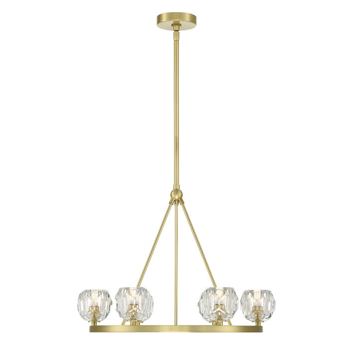 Crystorama Aragon Chandelier, Soft Brass/Clear