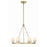 Crystorama Aragon 6 Light Chandelier, Soft Brass