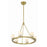 Crystorama Aragon 6 Light Chandelier, Soft Brass