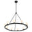 Crystorama Aragon 10 Light Chandelier, Matte Black/White