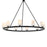 Crystorama Aragon 10 Light Chandelier, Matte Black/White