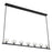 Crystorama Aragon 7 Light Linear Chandelier, Matte Black/Clear