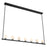 Crystorama Aragon 7 Light Linear Chandelier, Matte Black/White