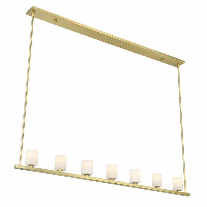Crystorama Aragon 7 Light Chandelier, Soft Brass