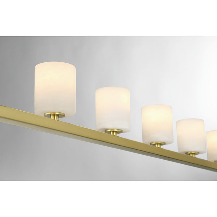 Crystorama Aragon 7 Light Chandelier, Soft Brass