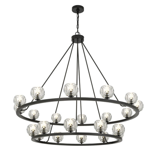 Crystorama Aragon 22 Light 48" Chandelier, Matte Black/Clear - ARA-10268-MK