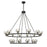 Crystorama Aragon 22 Light 48" Chandelier, Matte Black/Clear
