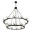 Crystorama Aragon 22 Light 48" Chandelier, Matte Black/Clear