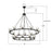 Crystorama Aragon 22 Light 48" Chandelier, Matte Black/Clear