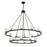 Crystorama Aragon 22Lt 46.75" Chandelier, Matte Black/White