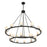 Crystorama Aragon 22Lt 46.75" Chandelier, Matte Black/White