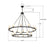 Crystorama Aragon 22Lt 46.75" Chandelier, Matte Black/White