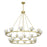 Crystorama Aragon 22 Light 48" Chandelier, Soft Brass/Clear