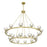 Crystorama Aragon 22 Light 48" Chandelier, Soft Brass/Clear