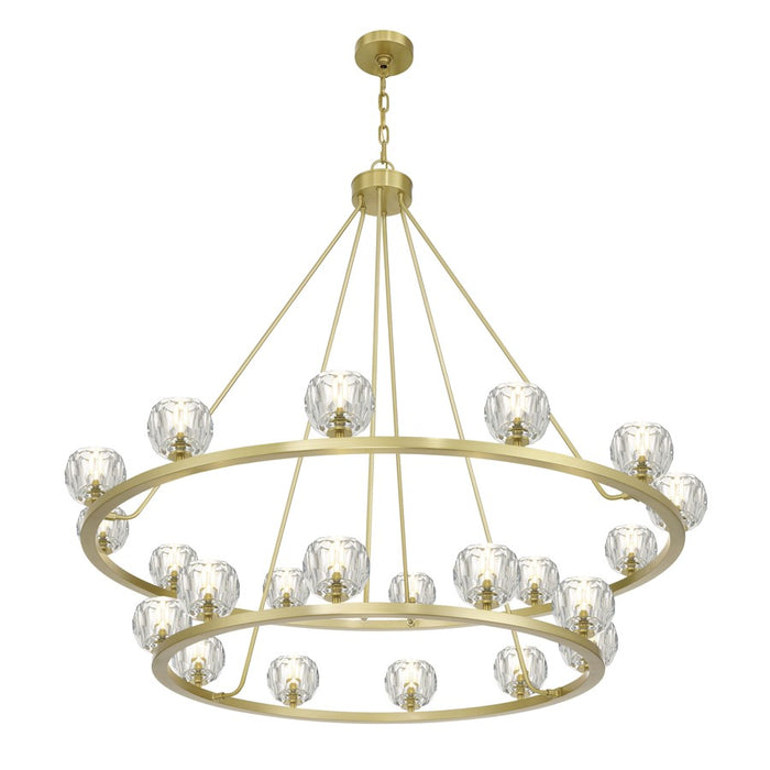 Crystorama Aragon 22 Light 48" Chandelier, Soft Brass/Clear