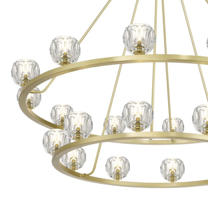 Crystorama Aragon 22 Light 48" Chandelier, Soft Brass/Clear