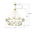 Crystorama Aragon 22 Light 48" Chandelier, Soft Brass/Clear